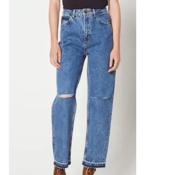 Sandro High Waisted Straight Leg Jean 24 - Picture 1 of 9